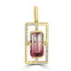 3.55ct Tourmaline Pendants with 0.15tct Diamond set in 18K Yellow Gold