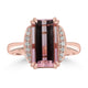 4.47ct Tourmaline Rings with 0.11tct Diamond set in 18K Rose Gold