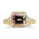 2.89ct Tourmaline Rings with 0.45tct Diamond set in 18K Yellow Gold