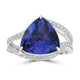 5.23ct Tanzanite Rings with 0.144tct Diamond set in 18K White Gold