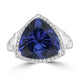 8.49ct Tanzanite Rings with 0.256tct Diamond set in 18K White Gold