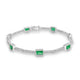 2.23ct Emerald Bracelets with 0.98tct Diamond set in 18K White Gold