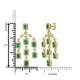 2.01ct Emerald Earrings with 1.063tct Diamond set in 18K Yellow Gold