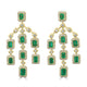 2.01ct Emerald Earrings with 1.063tct Diamond set in 18K Yellow Gold