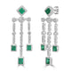 1.09ct Emerald Earrings with 0.647tct Diamond set in 18K White Gold