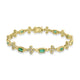 1.38ct Emerald Bracelets with 0.777tct Diamond set in 18K Yellow Gold