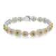 2.45ct Orange Diamond Bracelets with 3.51tct Diamond set in 18K Two Tone Gold