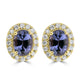 0.68ct Spinel Earrings with 0.11tct Diamond set in 14K Yellow Gold