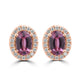 1.26ct Spinel Earrings with 0.2tct Diamond set in 18K Rose Gold