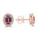 1.26ct Spinel Earrings with 0.2tct Diamond set in 18K Rose Gold