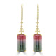 11.478ct Tourmaline Earrings with 0.228tct Diamond set in 18K Yellow Gold