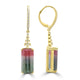 11.478ct Tourmaline Earrings with 0.228tct Diamond set in 18K Yellow Gold