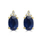 1.23ct Sapphire Earring with 0.027tct Diamond set in 14K Yellow Gold