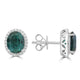 5.8ct Tourmaline Earrings with 0.39tct Diamond set in 18K White Gold