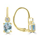 1.178ct Aquamarine Earrings with 0.08tct Diamond set in 18K Yellow Gold