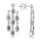 1.135ct Alexandrite Earrings with 1.345tct Diamond set in 18K White Gold