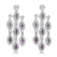 1.135ct Alexandrite Earrings with 1.345tct Diamond set in 18K White Gold