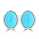 11.89ct Turquoise Earrings with 0.161tct Diamond set in 14K White Gold