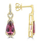 2.7ct Spinel Earrings with 0.284tct Diamond set in 18K Yellow Gold