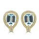 2.85ct Aquamarine Earrings with 0.306tct Diamond set in 14K Yellow Gold