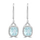 3.83ct Aquamarine Earrings with 0.35tct Diamond set in 14K White Gold