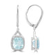 3.83ct Aquamarine Earrings with 0.35tct Diamond set in 14K White Gold