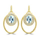 2.69ct Aquamarine Earrings with 0.336tct Diamond set in 14K Yellow Gold