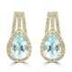 2.89ct Aquamarine Earrings with 0.598tct Diamond set in 14K Yellow Gold