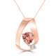 5.72Ct Morganite Pendant With 0.23Tct Diamonds Set In 14K Rose Gold