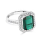 3.49Ct Tourmaline Ring With 0.48Tct Diamoinds Set In 14Kt White Gold