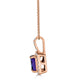 1.49ct Tanzanite Pendant with 0.33tct diamonds set in 14K rose gold