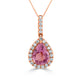 3.98ct Pink Spinel Pendant with 0.6tct Diamonds set in 14K Rose Gold