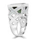 11.32ct Tourmaline Ring with 0.4tct Diamonds set in 18K White Gold