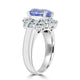 3.32ct Sapphire Ring with 0.88tct Diamonds set in 900 Platinum