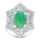 4.29ct Emerald Ring with 1.85tct Diamonds set in 18K White Gold