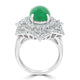 4.29ct Emerald Ring with 1.85tct Diamonds set in 18K White Gold