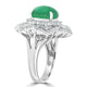 4.29ct Emerald Ring with 1.85tct Diamonds set in 18K White Gold