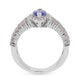 1.05ct Tanzanite ring with 0.69tct diamonds set in 14K white gold