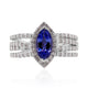 1.05ct Tanzanite ring with 0.69tct diamonds set in 14K white gold