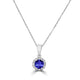 0.52ct Tanzanite Pendant with 0.08ct Diamonds set in 14K White Gold