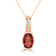 3.24ct Tourmaline Pendant with 0.18tct Diamonds set in 14K Rose Gold