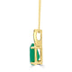 2.21Ct Emerald Pendant With 014Tct Diamonds Set In 14K Yellow Gold