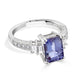 2.54Ct Golden Tanzanite Rings With 0.52Tct Diamonds Set In 18Kt White Gold