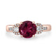 1.81ct Tourmaline Ring with 0.21tct Diamonds set in 14K Rose Gold