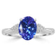 1.83ct Tanzanite Rings with 0.12tct Diamond set in 14K White Gold