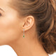 5.09tct Sphene Earring with 1.44tct Diamonds set in 14K White Gold