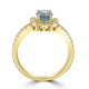 1.98ct Blue Zircon Ring with 0.34tct Diamonds set in 14K Yellow Gold