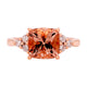 2.25ct Morganite Rings with 0.21ct diamonds set in 14K rose gold