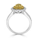 0.66tct Yellow diamond ring set in 14K white gold