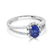 1.15ct sApphire Ring with 0.27tct Diamonds set in 14K White Gold